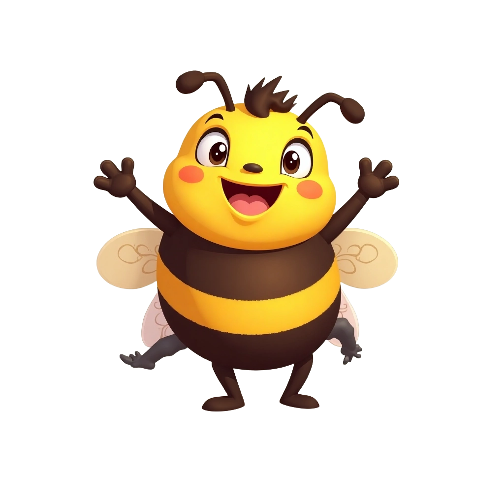 Happy Cartoon Bee